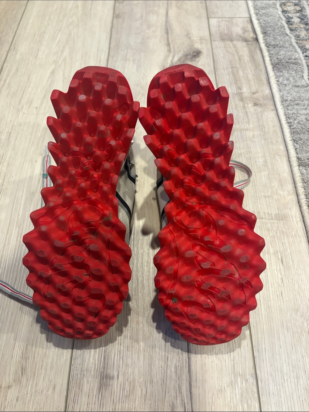 Authentic Christian Louboutin White, Black & Red Low-Top Sharkina - Picture 3 of 7